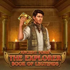 The Book of Legends Slot mit Entdecker und Buch auf Bison Casino