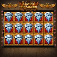 Bison Casino Lucky Pharaon Slot mit leuchtenden Diamantsymbolen